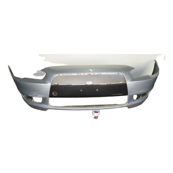 Parachoque Dianteiro Mitsubishi Lancer 2008 A 2013 C Furo Lj Prateado