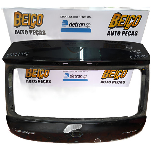Tampa Traseira Fiat Palio Attractive 2012 2013 2014 A 2017 L Preto