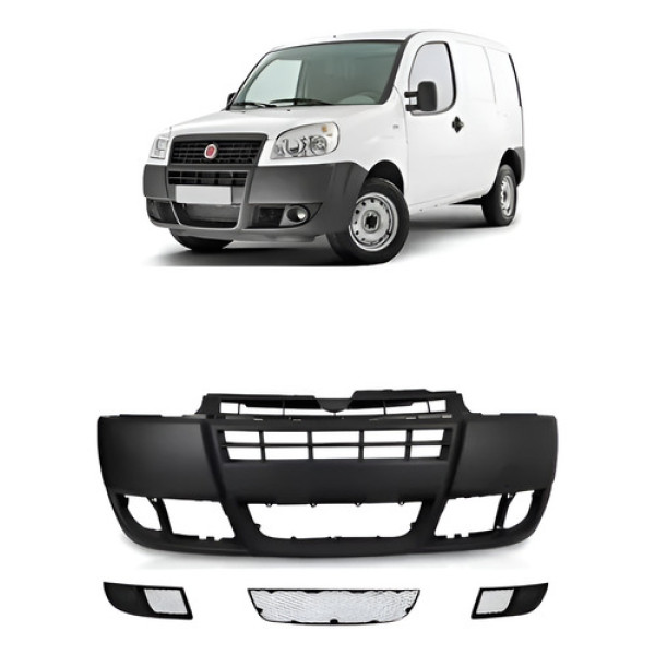 Parachoque Dianteiro Fiat Doblo 2010 2011 2012 2013 2014 Lj Preto
